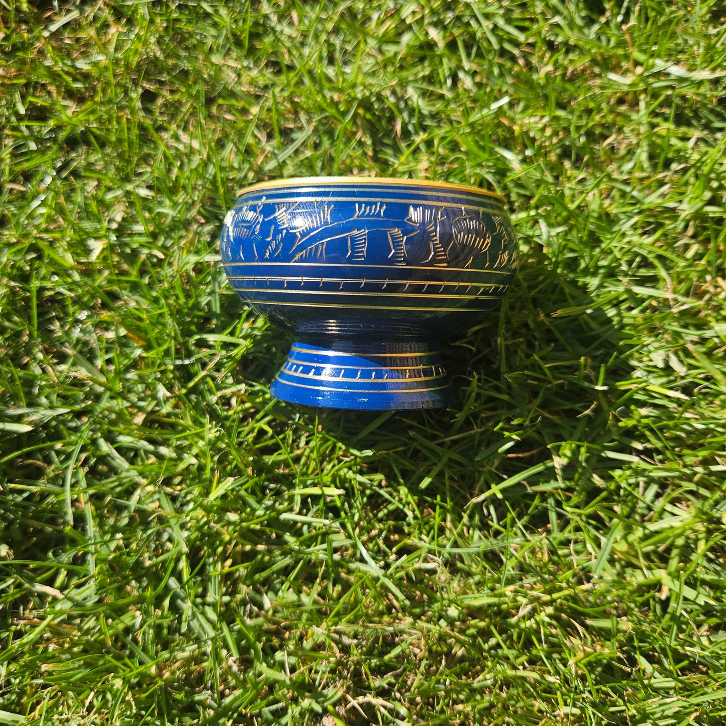 Dark Blue Charcoal Resin Incense Burner – Throat Chakra