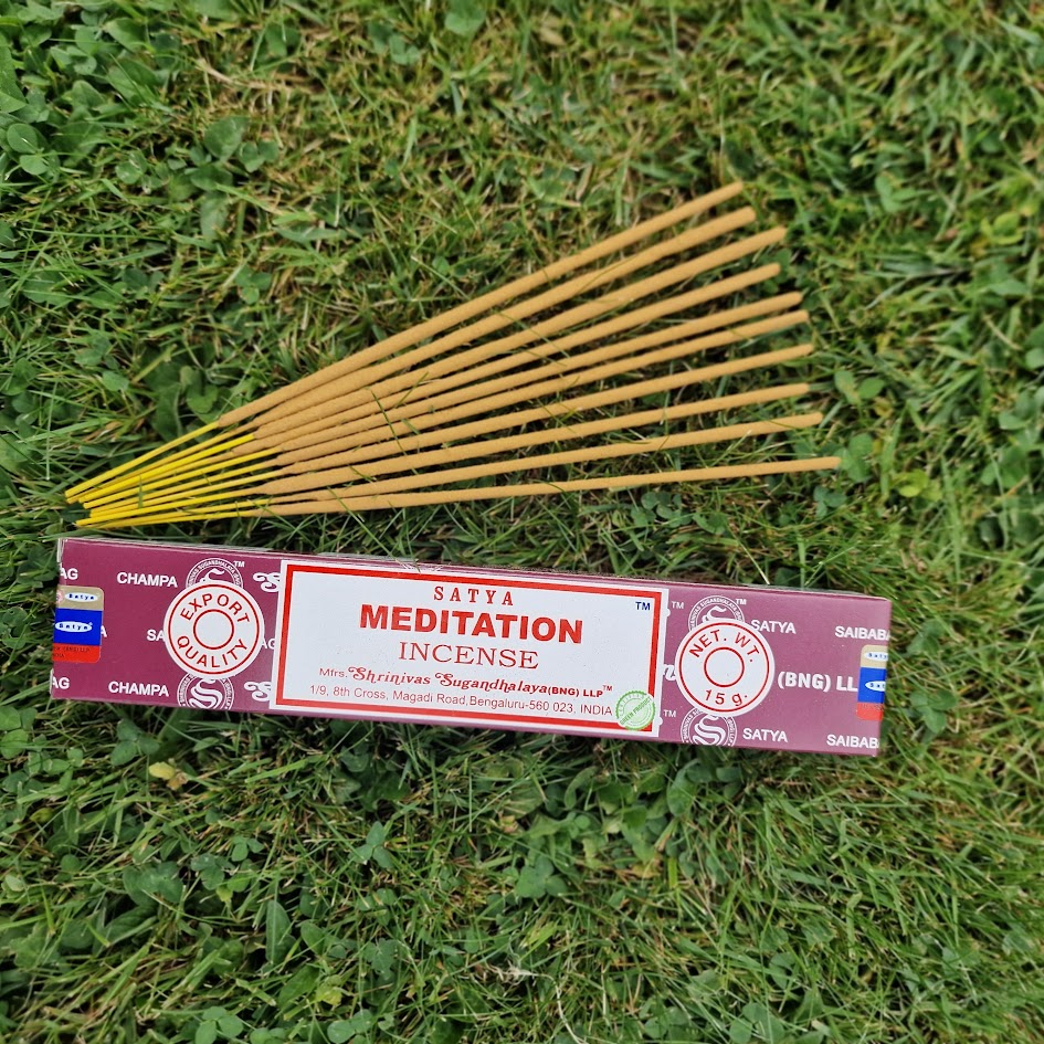 Satya Meditation incense box designed for deep inner stillness and mindfulness