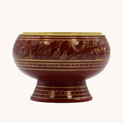 Red charcoal resin incense burner for grounding Root Chakra stability and energy 