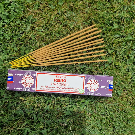 Satya Reiki incense sticks for healing energy, spiritual practice, and chakra balancing