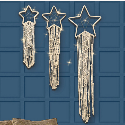 DIY Macrame Shooting Stars Kit with Lights | Create Glowing Wall