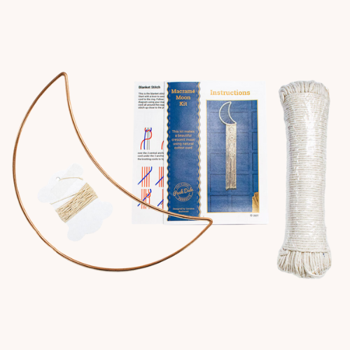 DIY Crescent Moon Macramé Wall Hanging kit | Boho Wall Art for Home Décor